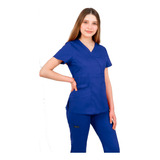 Pijama Quirurgica Antifluidos Scrub Mujer Azul Rey