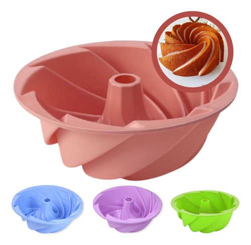 Forma Espiral Silicone Utensílio Cozinha Bolos Assadeiras