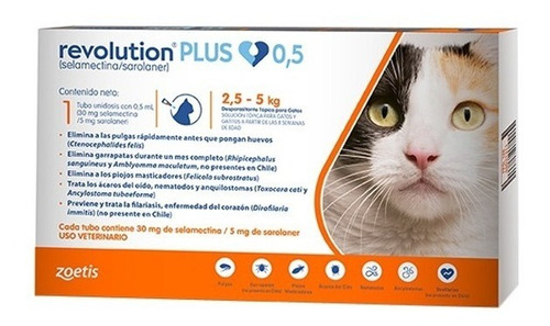 Revolution Plus 0.50 Ml Para Gatos Hasta 5kg Pethome Chile