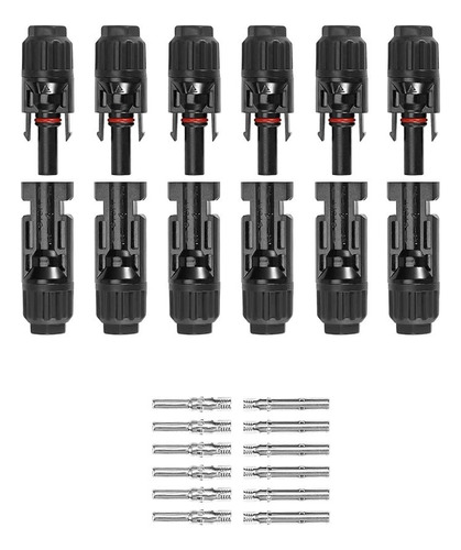 Paquete X 6 Conector Mc4  Macho Hembra - Energía Solar