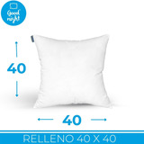 Relleno Para Cojín Monarca Microfibra Lavable 40x40 3 Pack