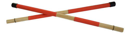 1 Par De De Tambor De Batería De Bambú De 40 Cm De Rojo
