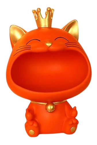 Estatueta De Gato Caixa De Estilo B Laranja Laranja