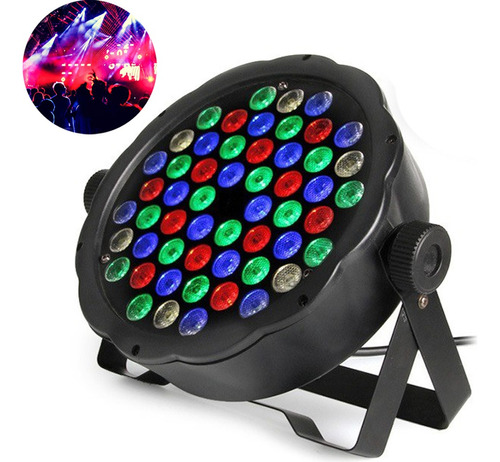 Luces De Escenario Led Control De Sonido Siete Colores 54x3w