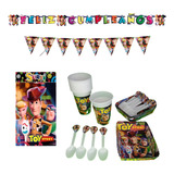 Kit Decoracion Completo Vasos+platos Toy Story 12niños