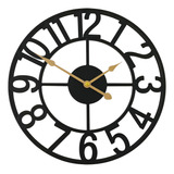 Qukueoy Reloj De Pared Moderno De Metal De 14 Pulgadas Con N