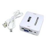 Mini Adaptador Conversor Vga- 2hdmi Entrada Vga E Saida Hdmi