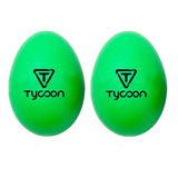 Huevos Shaker De Plástico Color Verde Tycoon Percusion Te-g 