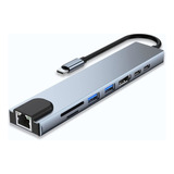 Hub Multipuerto Macbook Thunderbolt Rj45 Hdmi Usb C Usb A Sd