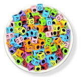 Letras Vocales Cubo Cuadrado Colores 6mm 50gr 320u Bijou