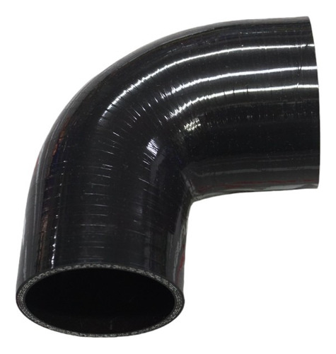 Codo De Silicona 90° 3 A 2.5 Color Negro Turbo Intercooler