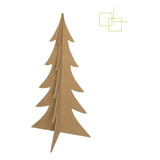 Arvore De Natal Pré Montada Em Mdf Cru Grande Decorativa