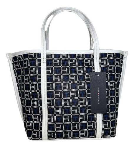 Bolso Tommy Hilfiger Tote, Crossbody, Azul, Blanco, Th