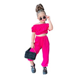 Conjunto Calça & Cropped Bloguerinha Tia Dani Kids