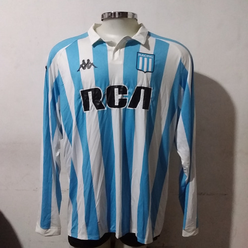 Camiseta Racing Club Titular 2018 Kappa Original Manga Larga