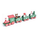 Tren Navideño Madera - Plastico Decoración Navidad Tren