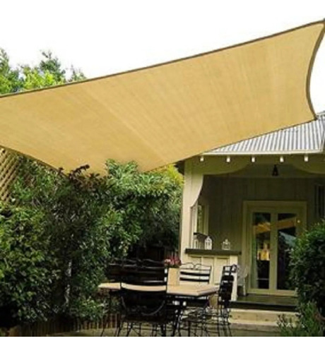 Malla Sombreadora Toldo Vela Rectangular 6x4 Hdpe Beige