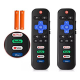 2x Control Remoto Compatible Con Tcl Roku Tv Smart + Pilas