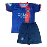 Kit Infantil  Psg Futebol Conjunto Shorts E Camisa