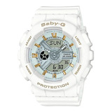 Reloj Casio Baby-g Ba-110ga-7a1dr Mujer 100% Original Color De La Correa Blanco Color Del Bisel Blanco Color Del Fondo Blanco