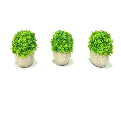 3 Suculentas Artificiais Mini Vasinhos Vasos Plantinhas Kit