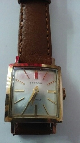 Reloj Tressa Swiss Dama Cuerda Enchap Oro 2cm  Imperdible