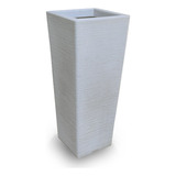 Vaso De Planta Alto Decorativo Polietileno 90x40 Cinza Claro