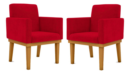 Kit 2 Cadeiras Recepção Reforçadas Poltrona Decorativa Balaq