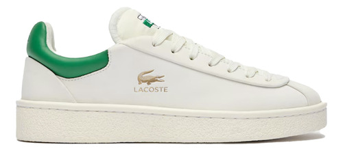 Tenis Lacoste Baseshot Blanco Verde 100% Piel Original