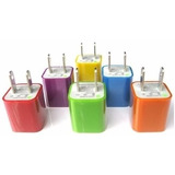 Cubo Cargador Citric 1a Entrada Usb Varios Colores 10 Pzas