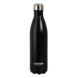 Botella De Acero Inoxidable Termica 500 Ml Deportiva Aston Color Negro