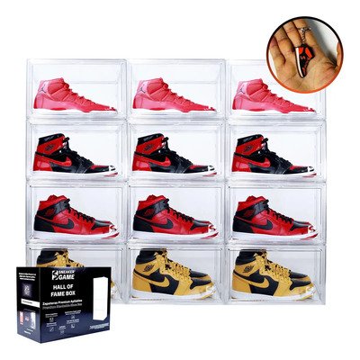 Caja Zapatos Tenis Zapatera Puerta Lateral Hall Of Fame 12pz Color Transparente
