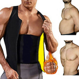 Chaleco Reductor Faja Hombre Doble Capa Abdomen Neopreno Hot