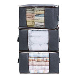 Organizador De Ropa Cremallera Resistente Gris Glassysky