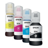 Combo Tinta Epson 504 X 4 Colores Original L4150 L14150 