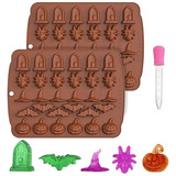 Silicone Molds Halloween Candy Molds Pumpkin Rip Graves...