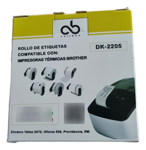 Rollo De Etiqueta Colibox Impresora Térmicas Dk-2205