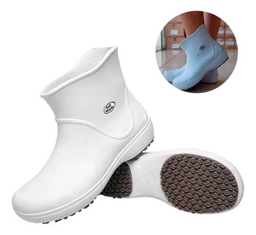 Bota Cano Curto Cozinha Limpeza Soft Works Conforto - Bb85