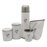 Set Matero C/ Funda Para Mate De Eco Cuero Independiente