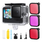 Funda Impermeable Con Filtros De Buceo P/gopro Hero 12/11/10