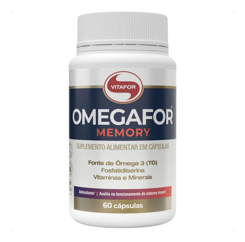 Vitafor Ômega 3 | Omegafor Memory Pote 60 Caps Omega For