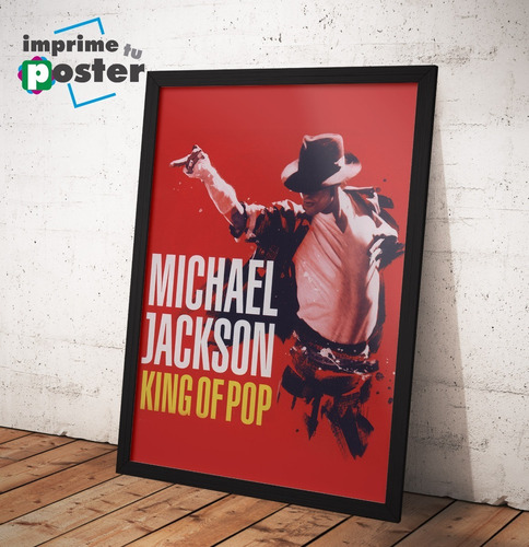 Cuadro Michael Jackson 34x46 Marco Cn Vidrio Imprimetuposter