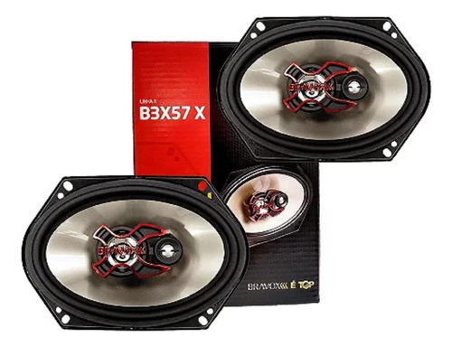 Alto Falante Bravox 5x7 Polegadas Triaxial 100w B3x57x Par