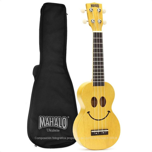 Ukelele Electroacustico Soprano Diseño Mandala Cuerdas Aquila Combo + Funda + Pua + Garantia Oficial Bamboo