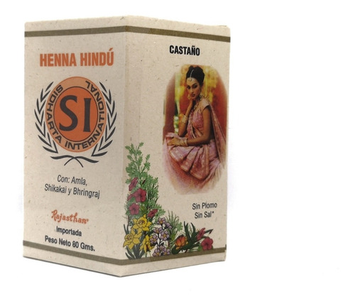 Henna Hindú Diversos Tonos De 80 G - Ra - Kg a $338