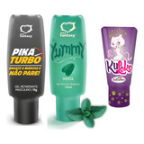 Combo Sexo Excitante Pika Turbo + Kuloko + Gel Beijável  Sabor Menta