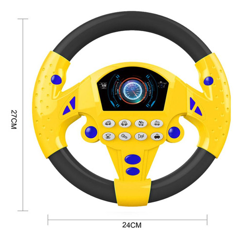 Cochecito Copiloto Musical Eléctrico Con Volante Para Niños