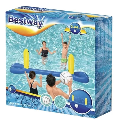 Juego De Voley Inflable C/ Pelota Y Red Bestway Ideal Pileta