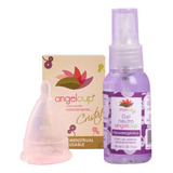 Copa Menstrual Angelcup® Cristal Y Gel Neutro Bolsillo Color Copa Cristal Gd + Gel Bolsillo