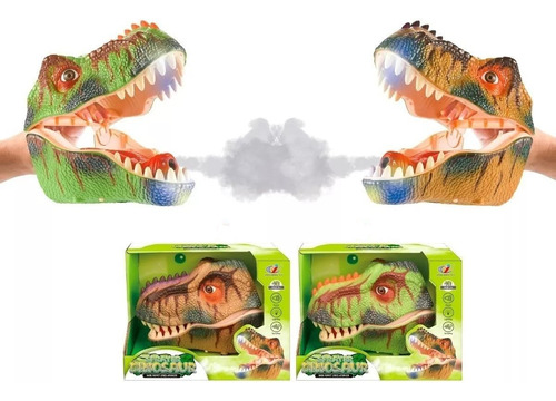 Dinosaurio Juguete Sonido Luz Humo Cabeza Bateria Recargable